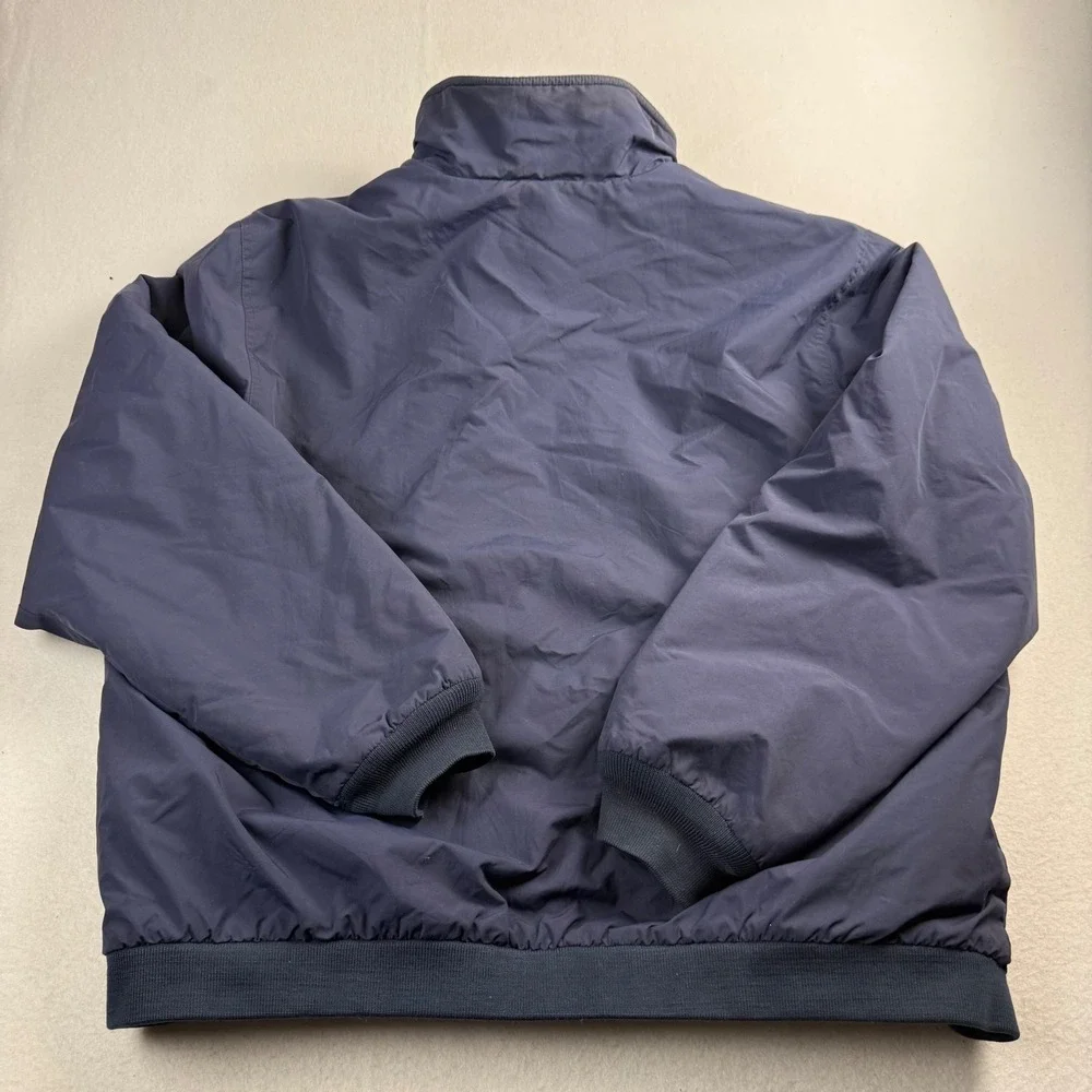 LL Bean Warm-Up Jacket‎ Mens XL Navy Blue Fleece Lined Thinsulate Bomber 0UF43